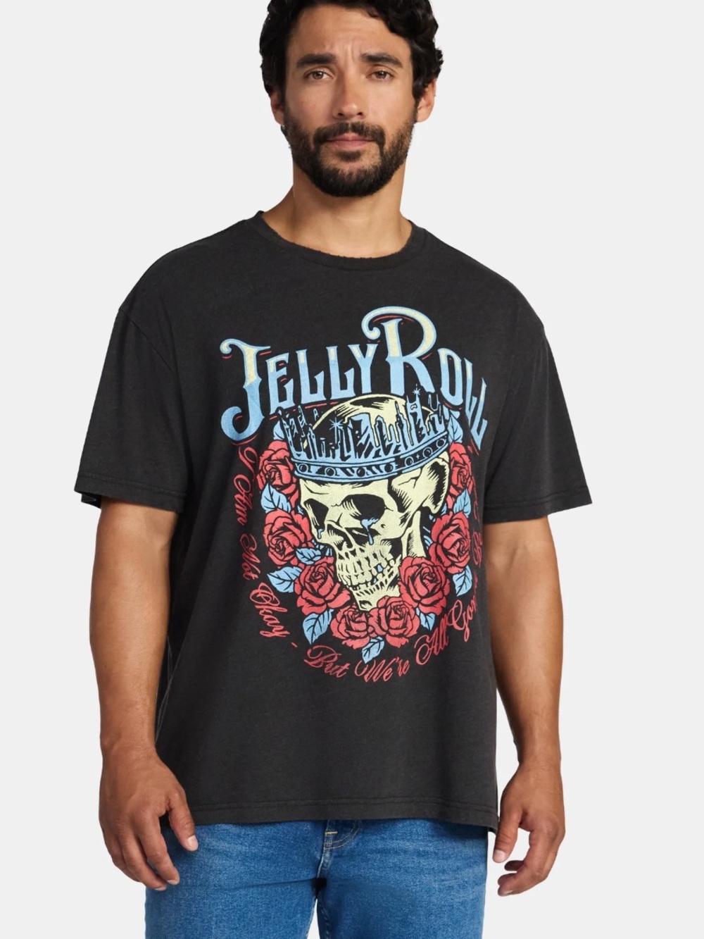 Jelly Roll gray Graphic Skull Tee - Jelly Roll - Picture 2 of 6